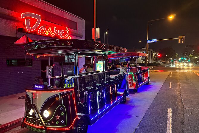 2 Hours Party Bike Pub Crawl Tour in Glendale California - What’s included on the cart (and what you should bring)