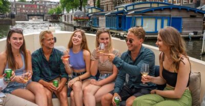 Amsterdam: Red-Light District Pub Crawl and Booze Boat Tour - Starboard Boats: Unlimited Drinks While You See the Canals