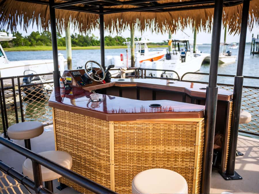 Destin: Tiki Pub Crab Island Sandbar Cruise with Waterslide - The 3-Hour Flow: Cruise Out, Sandbar Fun, and Back Again