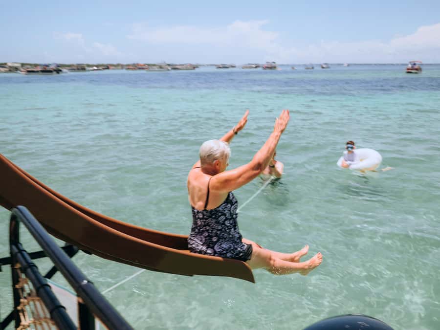 Destin: Tiki Pub Crab Island Sandbar Cruise with Waterslide - A Quick Note on the Guide (Axel Is Mentioned)