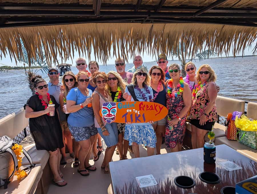 Fort Myers Beach: Adults only BYOB Tiki Pub Daytime Cruise - Onboard Vibe: Games, Music, and Mingle-Time