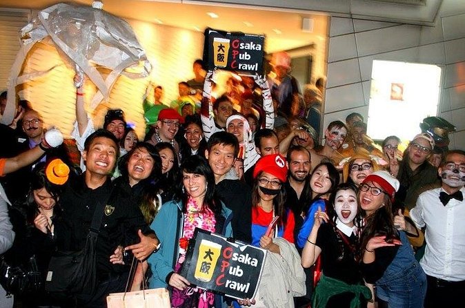 Osaka Pub Crawl and Nightlife Tour - Your first stop near Voyager Lounge: the Shinsaibashi warm-up