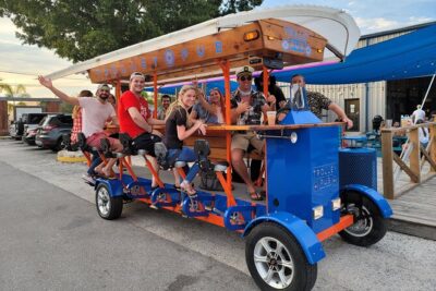 Party Bike through St. Pete with Bar+Mural Stops on Trolley Pub - How the trolley pub actually feels: pedaling, seating, and getting around