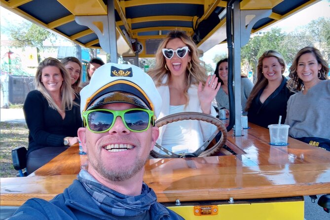Party Bike through St. Pete with Bar+Mural Stops on Trolley Pub - Stop 1: The Dog Bar for outdoor drinks and dog-time