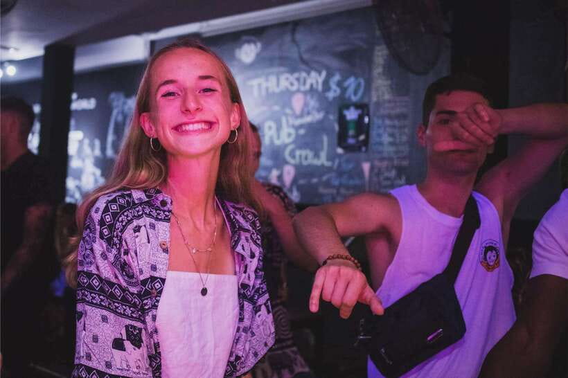 Phnom Penh Pub Crawl with Free Mad Monkey Singlet - Stop 1: A rooftop-style bar with city views