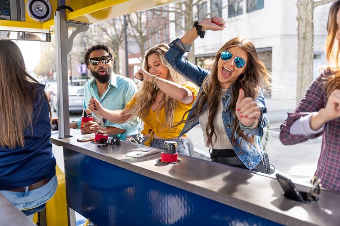 Trolley Pub Public Tour - The pedaling reality: moderate fitness, pedal seats, and expectations